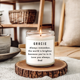 Custom Father Daughter Candle