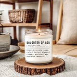 Custom Daughter of God Candle