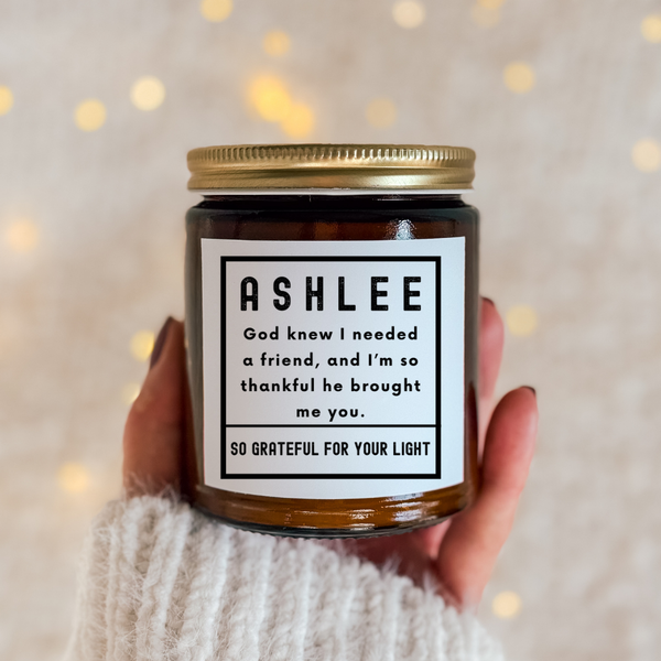 Personalized God Knew Candle