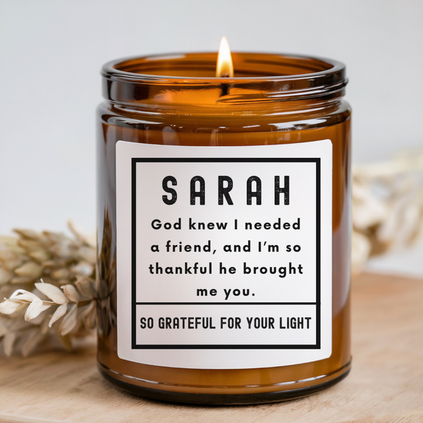 Personalized God Knew Candle