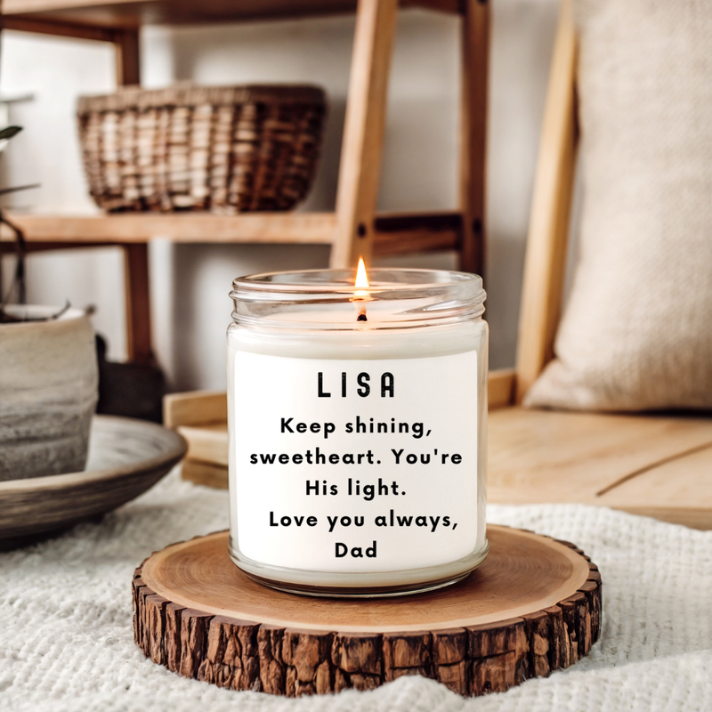 Custom Father Daughter Candle