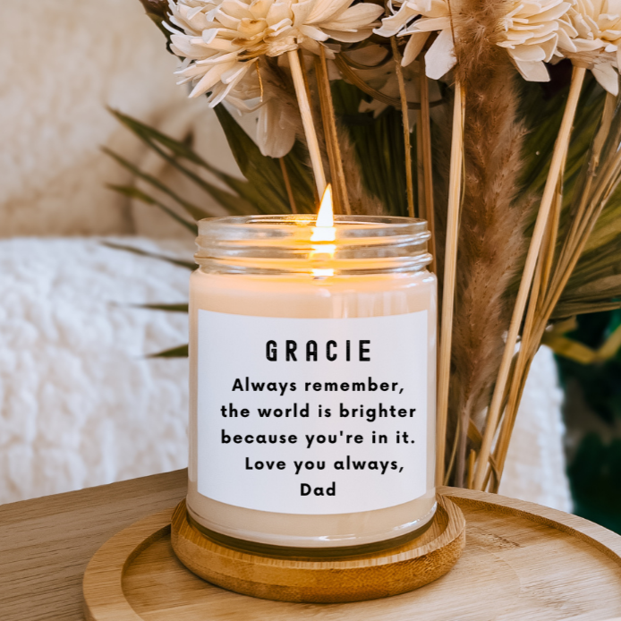 Custom Father Daughter Candle