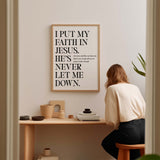 I put my faith in Jesus