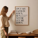 I put my faith in Jesus