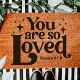 You Are Loved Christian Welcome Mat