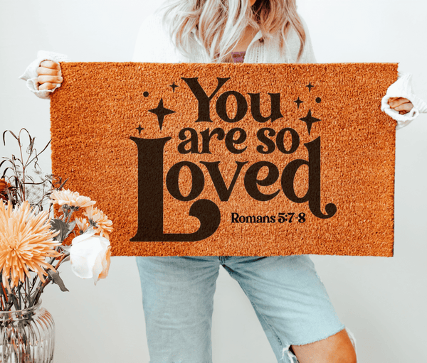 You Are Loved Christian Welcome Mat