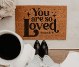 You Are Loved Christian Welcome Mat